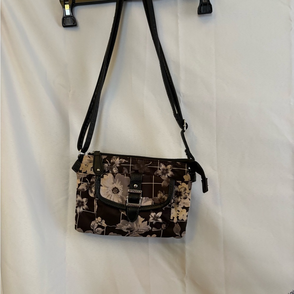 Rosetti Black and Cream Floral Mini Bag
